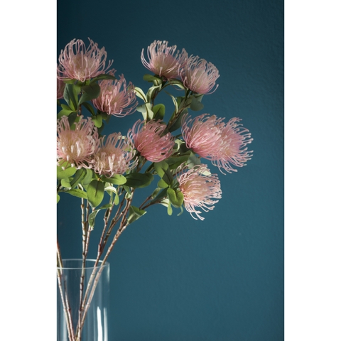 Hoa giả bằng nhựa - Quắn hoa màu hồng đậm