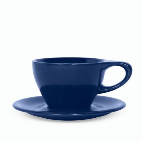 Bộ đĩa và Ly sứ NotNeutral Dk Blue LINO Sm Latte Cup/Scr, 240ml