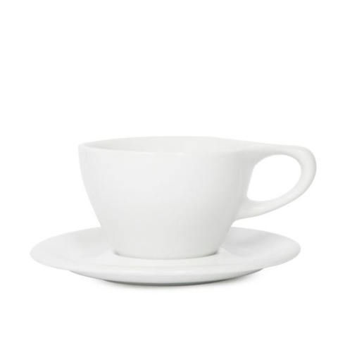 Bộ đĩa và Ly sứ NotNeutral White LINO Sm Latte Cup & Saucer, 240ml