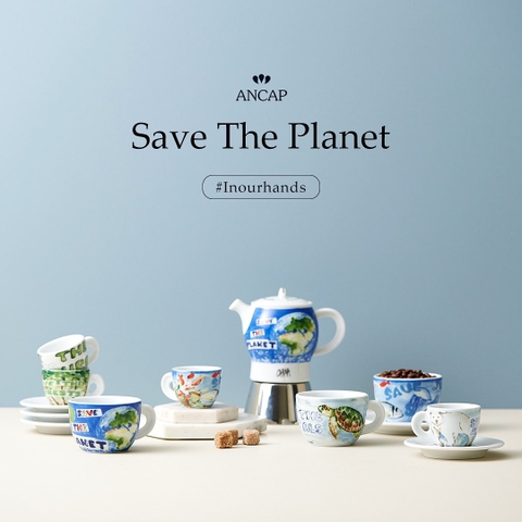 Bộ đĩa và Ly sứ Ancap Espresso In our hands, 60ml