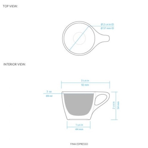 Bộ đĩa và Ly sứ NotNeutral FINA Espresso Cup & Saucer, 100ml