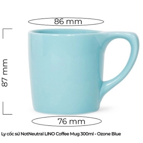 Ly sứ NotNeutral Ozone Blue LINO 10oz Coffee Mug, 300ml
