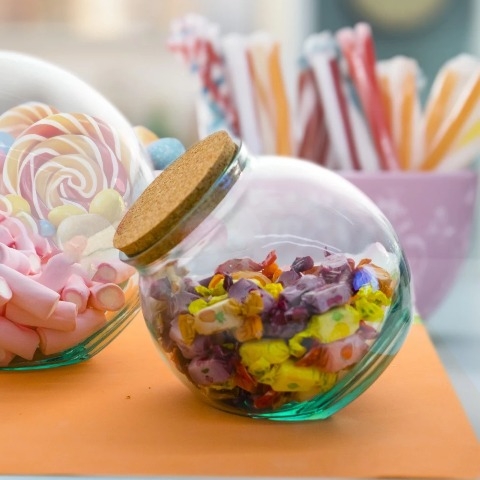 Bình thủy tinh tái chế VSM Bola Flores 19cm