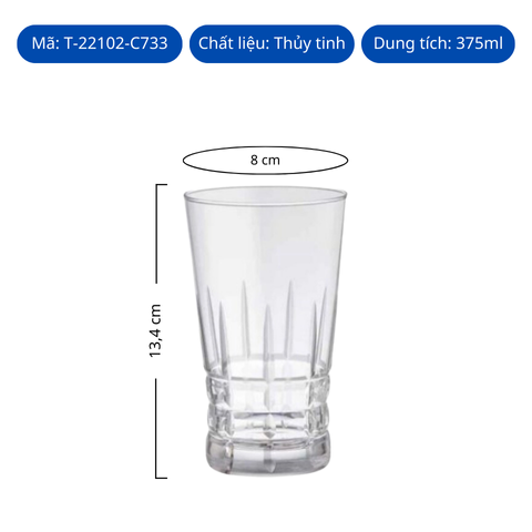 Ly thủy tinh Toyo Sasaki Fjord Cut Tumbler 375ml