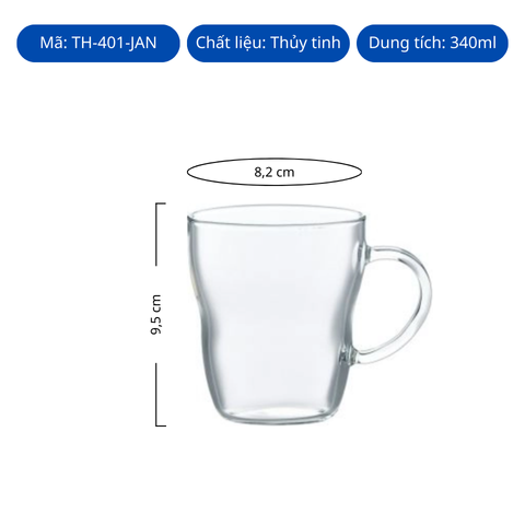 Ly thủy tinh Toyo Sasaki Heatprof Mug Cup 330ml