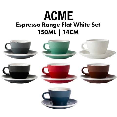 Ly sứ ACME Espresso Range Flat White Cup Kokako (Blue) 150ml