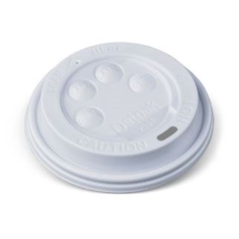 Set 100 Nắp Ly đồ uống nóng 12/16/20oz màu trắng - 12/16/20oz Button Lid - WHITE