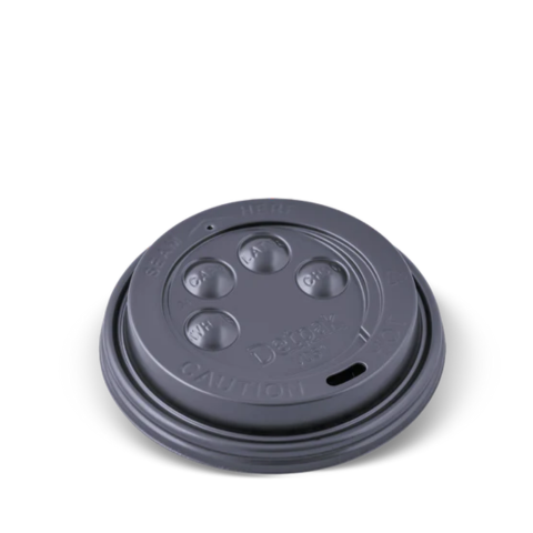 Set 100 Nắp Ly đồ uống nóng 12/16/20oz màu đen - 12/16/20oz Button Lid - BLACK