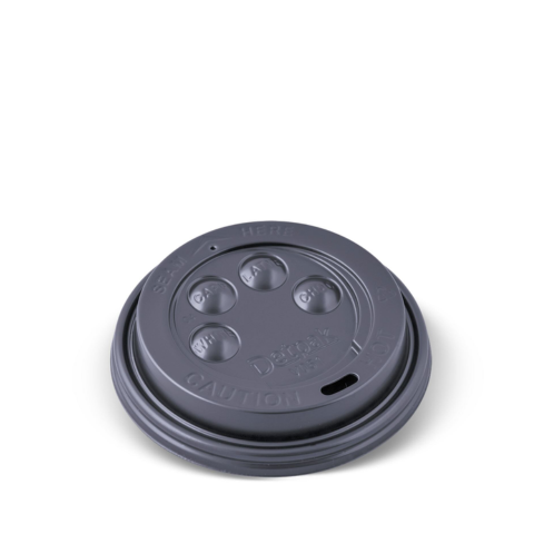 Set 100 Nắp Ly đồ uống nóng 8oz màu đen - 8oz Button Lid - BLACK