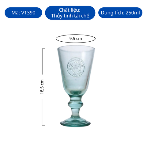 Ly thủy tinh tái chế VSM Copa Caliz Authentic 250ml