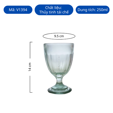 Ly thủy tinh tái chế VSM Copa Casual 250ml