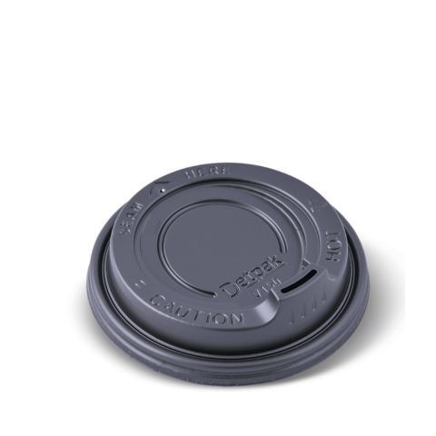 Set 100 Nắp Ly đồ uống nóng 12/16oz màu đen - LID 12/16OZ SPOUT BLACK