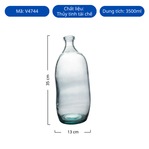 Bình hoa thủy tinh tái chế VSM Jarron Simplicity 35cm