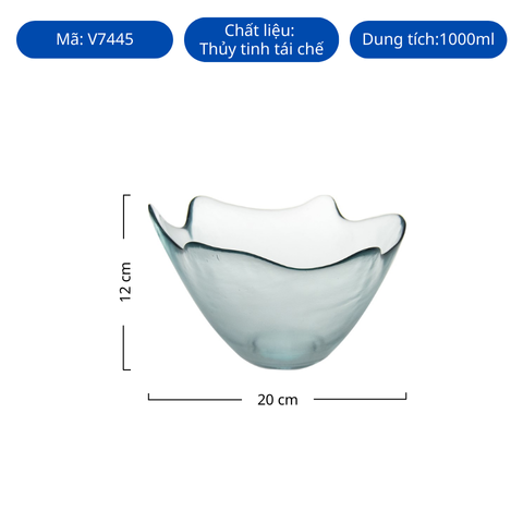 Khay thủy tinh tái chế VSM Cuenco Feston 20cm