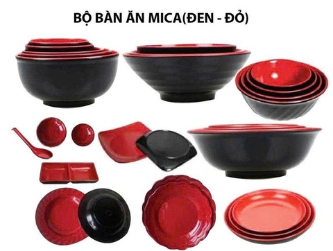 BỘ TÔ CHÉN DĨA ĐỎ ĐEN