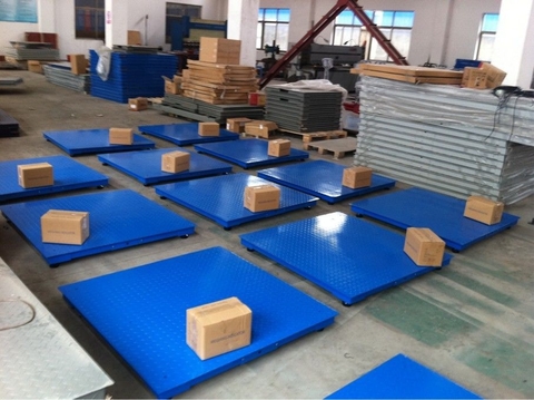 Outdoor Large Wide Low Profile Platform Scales Industrial Floor Pallet Scale