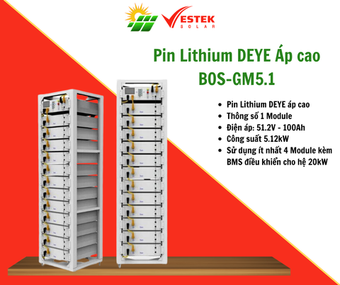 Pin Lithium DEYE Áp cao BOS-GM5.1