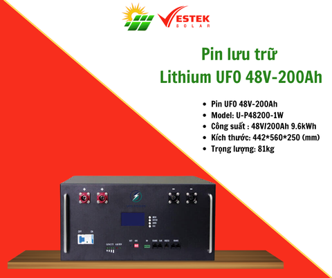 Pin lưu trữ  Lithium UFO 48V-200Ah