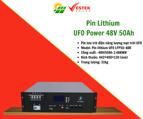 Pin Lithium UFO Power 48V 50Ah