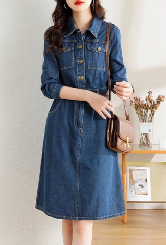 Váy jean kèm đai-R4.2208