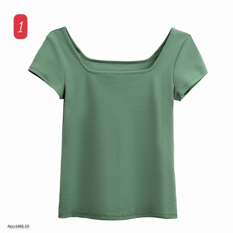 Áo phong nữ CANVAUS cổ vuông -  R19.1405