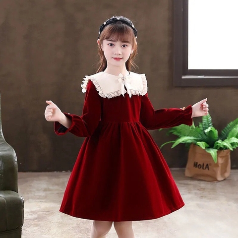 Váy nhung đỏ-TN3.1412