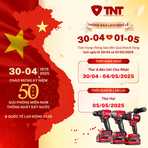 THÔNG BÁO LỊCH NGHỈ LỄ 30/04 & 01/05