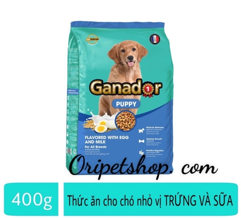 Thức Ăn Ganador Puppy 400g ( Cho Chó con Vị Trứng Và Sữa)