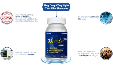 Viên Uống Hỗ trợ giấc ngủ Sleepy Fujina 80 viên