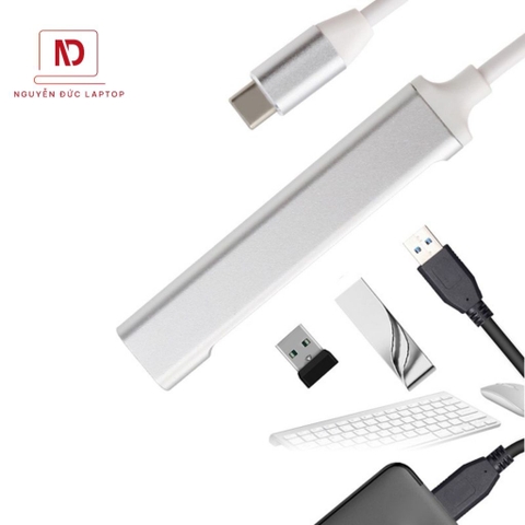 Hub Orico chính hãng/ Cổng chuyển đổi HUB USB Type C to USB ra 4 cổng USB cho Laptop, Macbook - HUB USB Type C 4 in 1