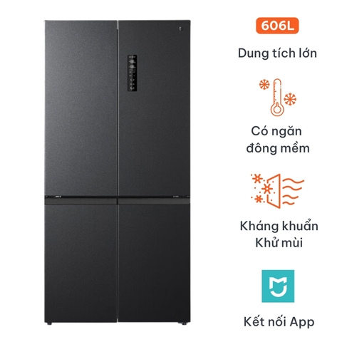 Tủ Lạnh Xiaomi Mijia 606L (Đông Mềm) - Siêu tiết kiệm điện, ngăn đông mềm rộng, khả năng khử khuẩn tới 99.99%