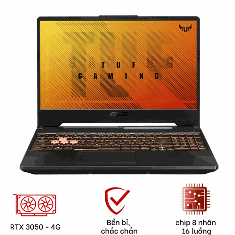 [Mới 100%] Asus TUF Gaming A15 FA507RC-HN051W (Ryzen 7-6800H/ Ram 8GB/ SSD 512GB/ RTX 3050 4GB/ Màn 15.6” FHD 144Hz IPS)