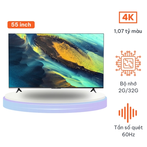 Tivi Xiaomi A55 55 inch màn 4K UHD (Model 2025) - Bản nội địa