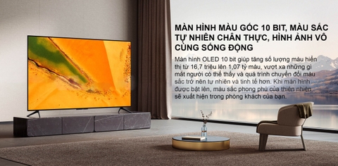 Tivi Xiaomi TV6 65 inch OLED 4K – Màn hình siêu mỏng 4.6mm, bù chuyển động MEMC