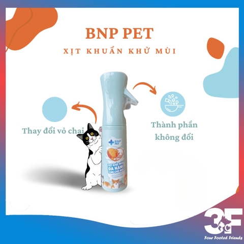 Chai Xịt BNP Giúp Khử Mùi Nước Tiểu, Khử Mùi Hôi Dành Cho Chó Mèo Hương Cam Xả Chai 300ml