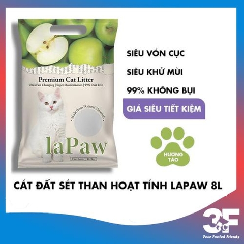 Cát Đất Sét Mix Than Hoạt Tính Cho Mèo Thương Hiệu Lapaw 8L