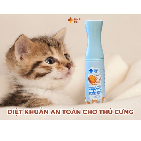 Chai Xịt BNP Giúp Khử Mùi Nước Tiểu, Khử Mùi Hôi Dành Cho Chó Mèo Hương Cam Xả Chai 300ml