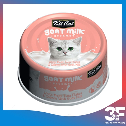 Pate Cho Mèo Thịt Lon Sữa Dê Kit Cat Goat Milk Gourment - Lon 85G