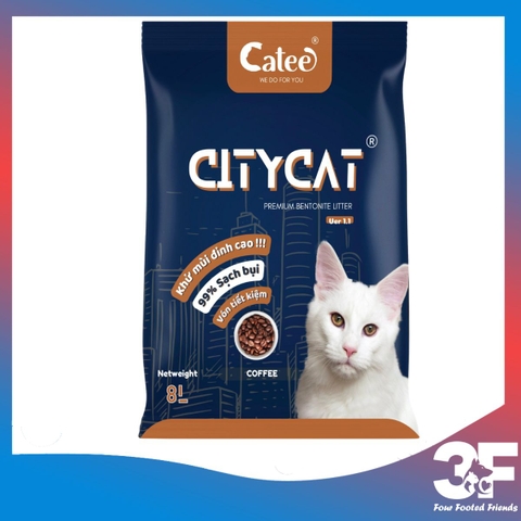 Cát Vệ Sinh Đất Sét Dành Cho Mèo Citycat Bao 8L 4kg