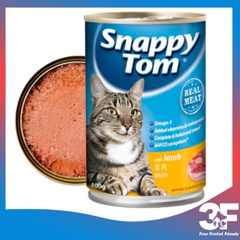 [Đã xé nhãn] Thức Ăn Ướt Snappy Tom Classic Real Fish - Real Meat Lon 400gr