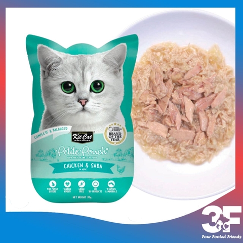 Pate Mèo Kit Cat Petite Pouch Gói 70g - Thức ăn ướt cho mèo kén ăn, dinh dưỡng, thơm ngon, nhiều hương vị, tiện lợi