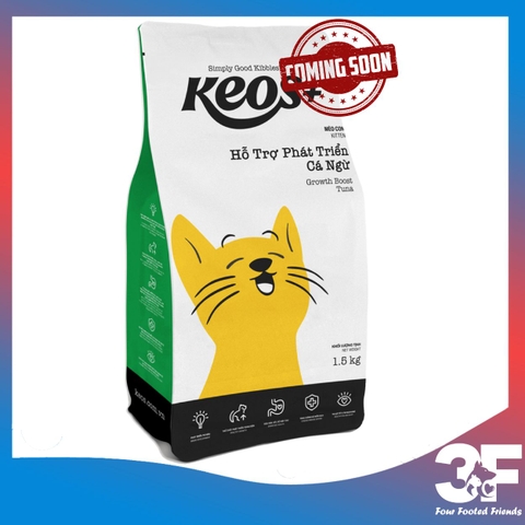 [1.5kg] Thức Ăn Hạt Cho Mèo Mọi Lứa Tuổi Keos