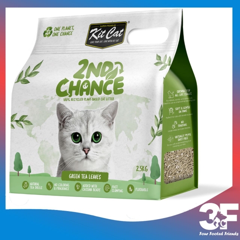 Cát Vệ Sinh Kit Cat 2nd Chance Dành Cho Mèo Không Bụi, Giữ Mùi Lâu, Làm Từ Nguyên Liệu Hữu Cơ Thế Hệ Mới