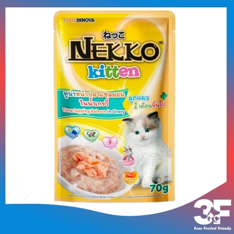 Pate Nekko Kitten Cho Mèo Con Từ Khi Cai Sữa Đến 12 Tháng Tuổi Gói 70Gr