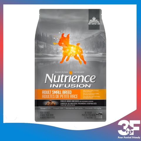 Thức Ăn Hạt Khô Dành Cho Chó Nhỏ Trưởng Thành Vị Thịt Gà Và Rau Củ: Nutrience Infusion Adult Small Breed