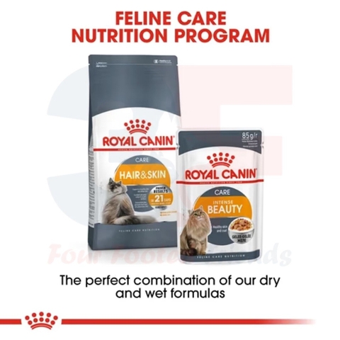 Pate Cho Mèo Hỗ Trợ Chăm Sóc Da Lông: Royal Canin Intense Beauty Jelly Gói 85