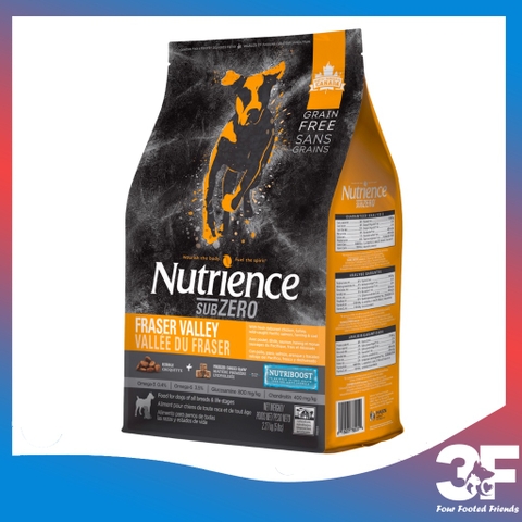 Thức Ăn Hạt Khô Sấy Lạnh Cao Cấp Cho Chó Mọi Lứa Tuổi Vị Gà Tây Nutrience Subzero Fraser Valley Đến Từ Canada