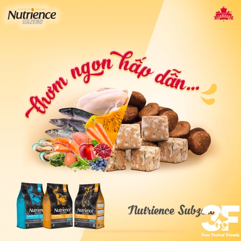 Thức Ăn Hạt Sấy Lạnh Thịt Tươi Cao Cấp Cho Mèo Nutrience Subzero Đến Từ Canada