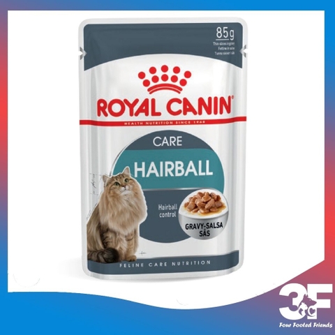 Pate Cho Mèo Hỗ Trợ Ngăn Ngừa Búi Lông: Royal Canin Hairball Care Gravy Gói 85G