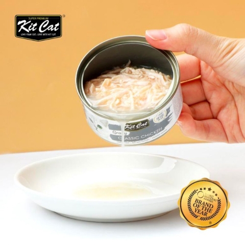 Pate Thức Ăn Ướt Cho Mèo Dạng Sốt Kit Cat Gravy - Lon 70G